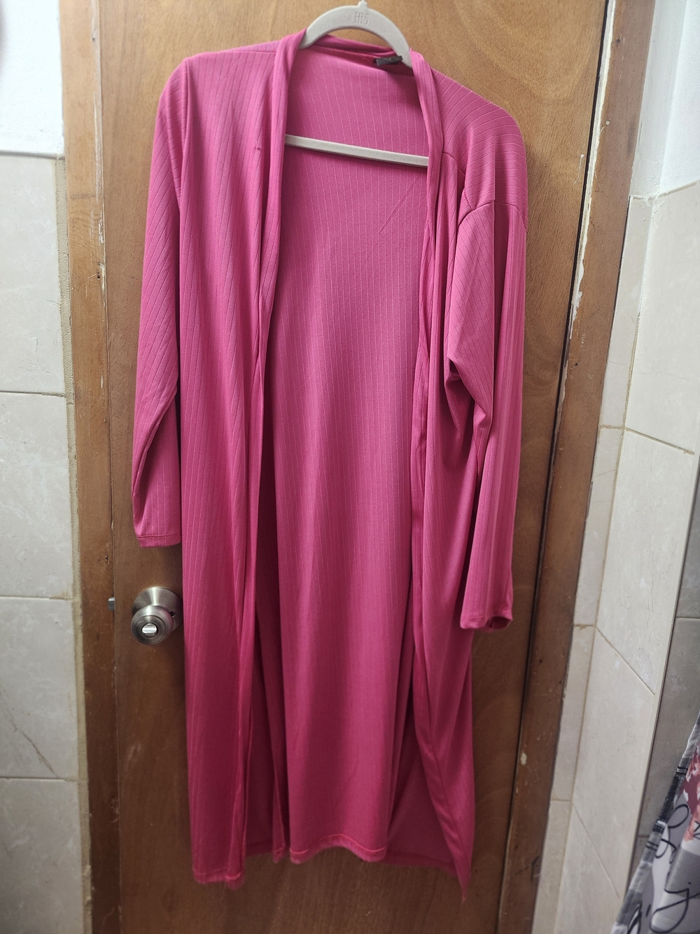 Bright Pink Duster Two-Piece Lounge Set - Picture 2 of 3